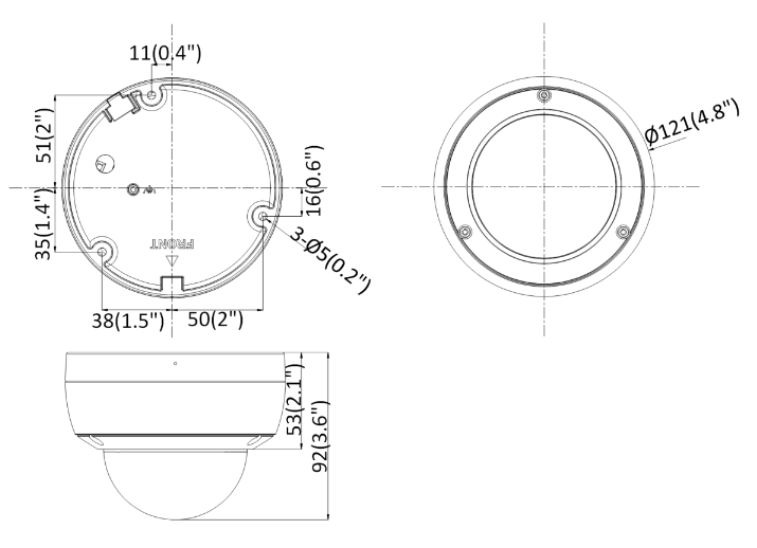 4 Mp IP купольная видеокамера DS-2CD2143G0-IU (2.8 мм)