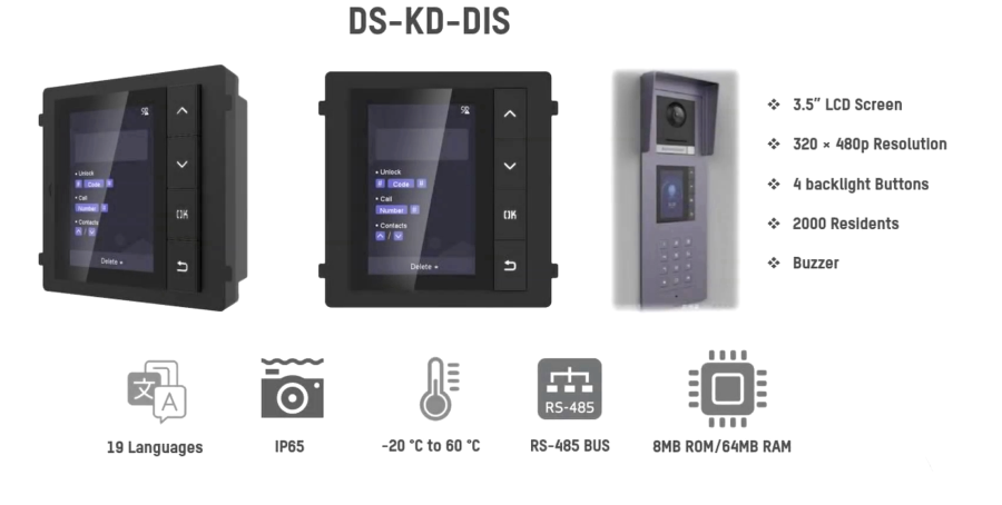 DS-KD-DIS для вызывной панели DS-KD8003-IME1