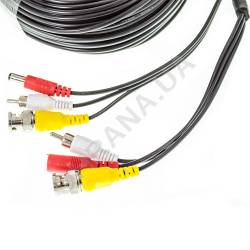 Фото 2 Готовый кабель для видеонаблюдения BNC+DC+AV 30 м