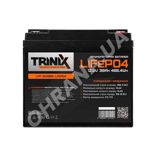 Фото Аккумулятор LiFePO4 Trinix LFP 12V38Ah 12.8 В, 38 А·ч
