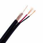 Фото Комбинированный кабель Dialan Econom RG59 1x0.8 и 2x0.5 CCA экранированный черный