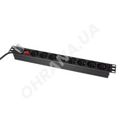 Фото 3 Блок розеток E-NET PDU/8M-16А Black для комутаційної шафи 19"