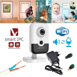Фото 1 Простой комплект Smart IP видеонаблюдения за предметами и охраны периметра на базе 5 Mp Wi-Fi камеры DS-2CD2455FWD-IW (2.8 мм) co звуком