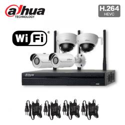 Фото 1 4 камерный уличный Wi-Fi комплект 4 Мp видеонаблюдения DH-NVR4104HS-W-S2/ IPC-HFW1435SP-W/ IPC-HDBW1435EP-W