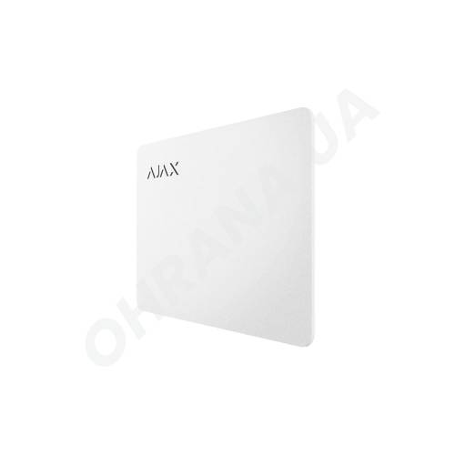 Фото Захищена безконтактна картка для клавіатури Ajax Pass White (100шт)