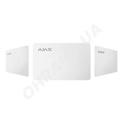 Фото 3 Захищена безконтактна картка для клавіатури Ajax Pass White (100шт)