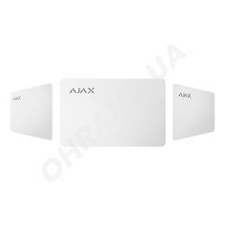 Фото 3 Защищенная бесконтактная карта для клавиатуры Ajax Pass White (100шт)