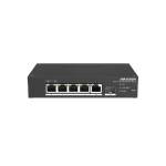 Фото 4-портовый управляемый PoE коммутатор Hikvision DS-3T1306P-SI/HS