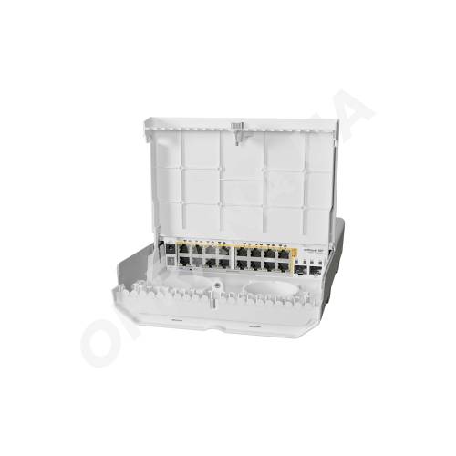 Фото 16-портовый управляемый PoE коммутатор MikroTik CRS318-16P-2S+OUT