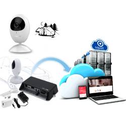 Фото 1 Хмарний мобільний 4G комплект камери Hikvision DS-2CV2U21FD-IW з мікрофоном і динаміком і роутера MikroTik