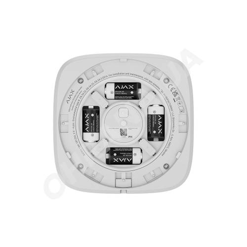 Фото Беспроводной адресный пожарный оповещатель звуковой Ajax EN54 FireProtect (Sounder) White