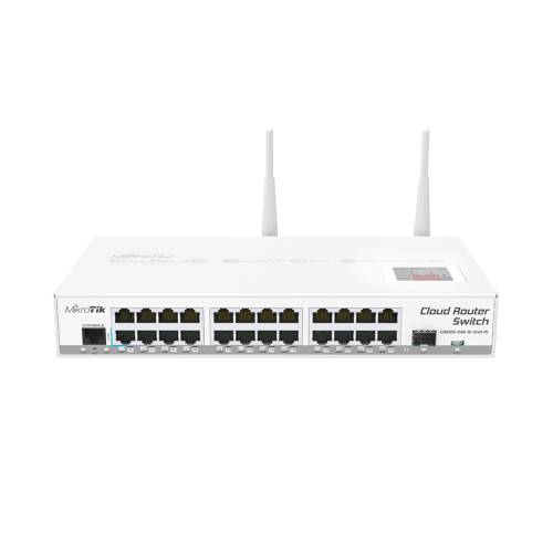Фото 24-портовый управляемый коммутатор MikroTik CSS326-24G-2S+RM