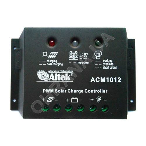 Фото Контроллер заряда Акб для солнечных панелей ACM 1012 + USB