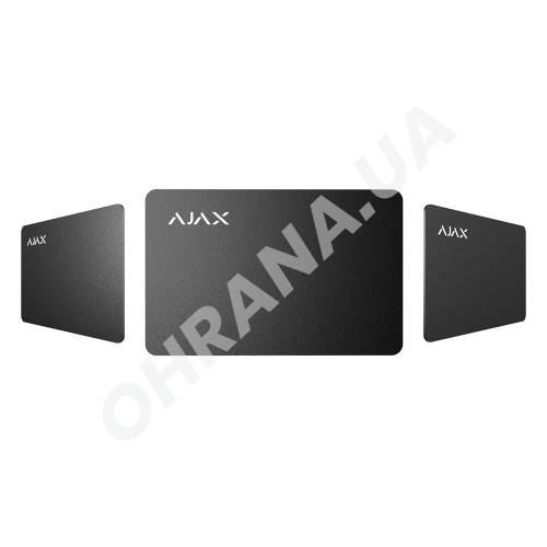 Фото Защищенная бесконтактная карта для клавиатуры Ajax Pass Black (3шт)