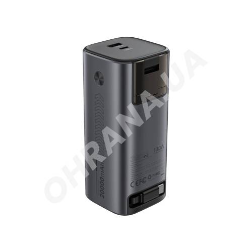 Фото Повербанк Choetech B815 20000мА·ч 130W Grey со встроенным кабелем