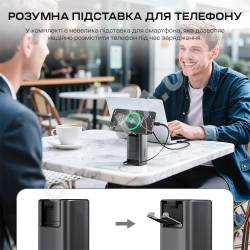 Фото 8 Повербанк Choetech B815 20000мА·ч 130W Grey со встроенным кабелем