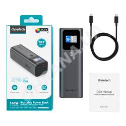 Фото 5 Повербанк Choetech В670 27000мА·ч 140W Grey