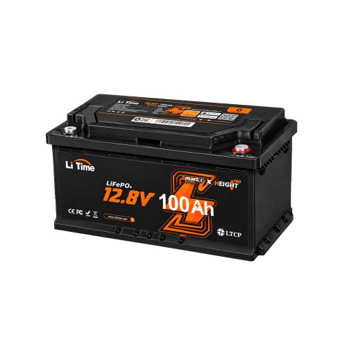 Фото Акумулятор LiFePO4 з Bluetooth  LiTime L12V100-100-H190-BT-4-AC150 12.8, 100 А·год