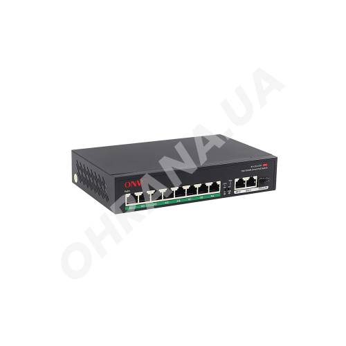 Фото 11-портовий некерований PoE комутатор ONV-H1108PFD