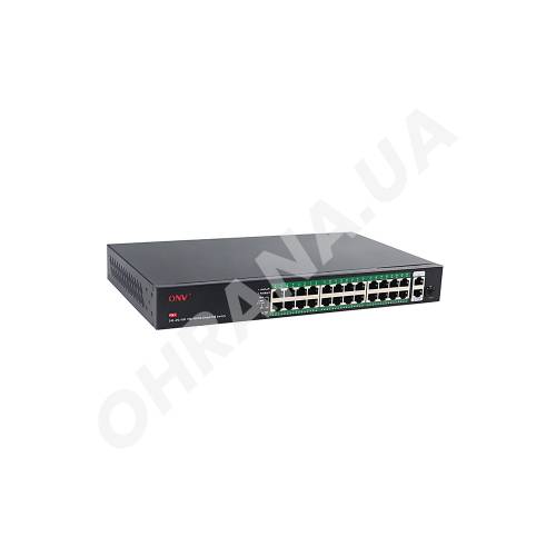 Фото 27-портовый неуправляемый PoE коммутатор ONV-H1024PFD