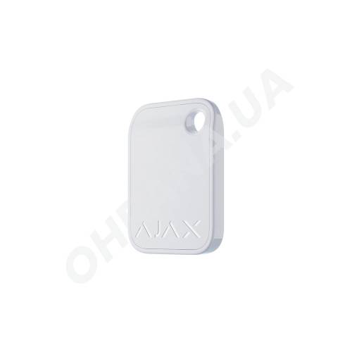 Фото Захищений безконтактний брелок для клавіатури Ajax Tag White (100шт)