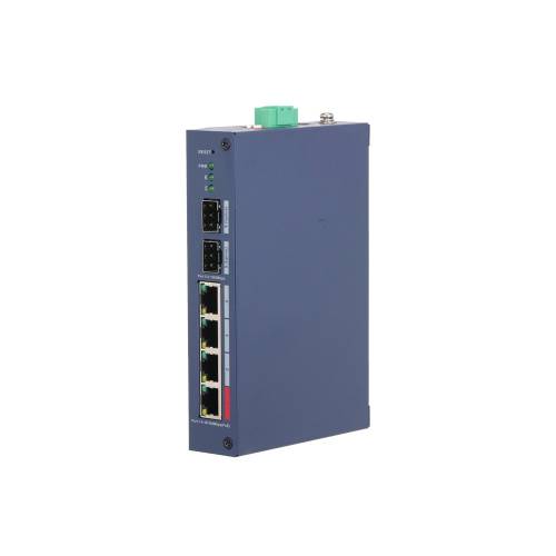 Фото 6-портовий керований PoE комутатор Dahua DH-CHS4206-4ET-90