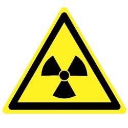 Фото 1 Наклейка попереджувальна "Небезпечно, радіоактивні речовини"