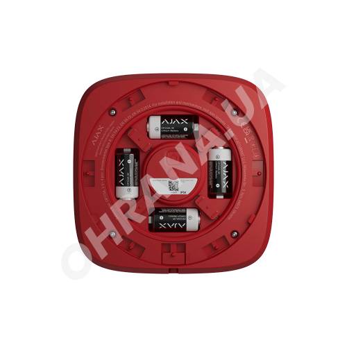 Фото Беспроводной адресный пожарный извещатель звуковой Ajax EN54 FireProtect (Sounder) Red