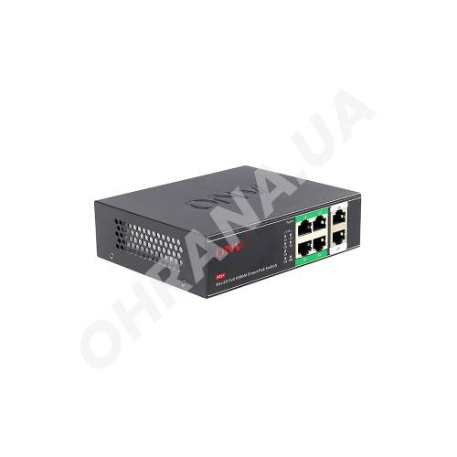 Фото 6-портовый неуправляемый PoE коммутатор ONV-H3064PS