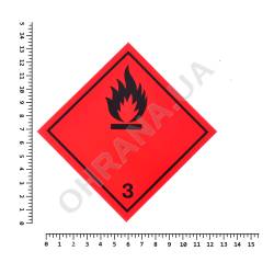 Фото 2 Наклейка предупреждающая «Легковоспламеняющиеся жидкости» 100 х 100 мм