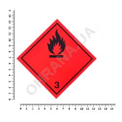 Фото 2 Наклейка предупреждающая «Легковоспламеняющиеся жидкости»