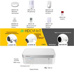 Фото 1 HDCVI IoT комплект охоронного відеоспостереження для розумного будинку