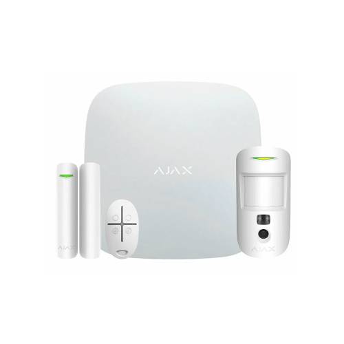 Фото Комплект сигналізації Ajax StarterKit Cam Plus HDR ECG White