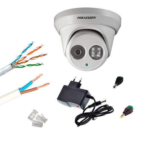Фото Комплект Smart IP видеонаблюдения охраны периметра на базе 3 Мп камеры DS-2CD2335FWD-I