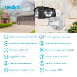 Фото 3 IP 4G/LTE камера Reolink Duo 2 LTE G750 6 Мп (3.2 мм) с двусторонней связью
