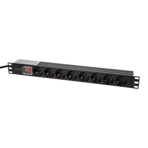Фото Блок розеток Trinix TRX-PDU/8M-16А Black для коммутационного шкафа 19"