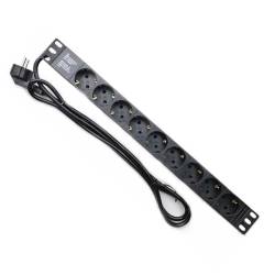 Фото 1 Блок розеток Trinix TRX-PDU/8M-16А Black для коммутационного шкафа 19"