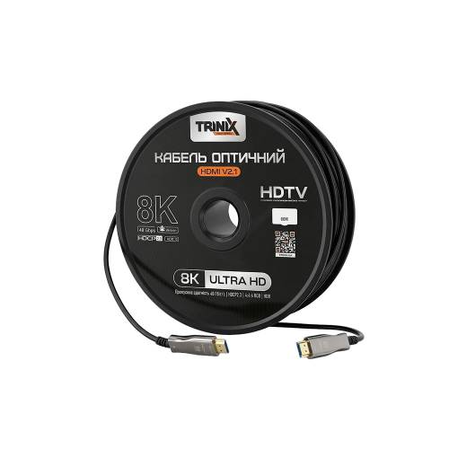Фото Інтерфейсний кабель HDMI V2.1 оптичний 60 м Trinix