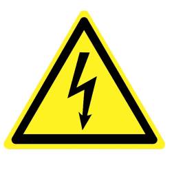 Фото 1 Наклейка предупреждающая "Опасность поражения электрическим током"