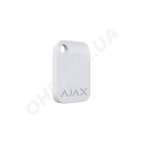 Фото Защищенный бесконтактный брелок для клавиатуры Ajax Tag White (10шт)