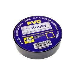 Фото 1 Ізолента ПВХ Rugby, чорна, 19 мм, 30 м