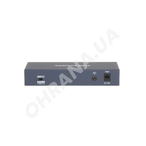 Фото 4-портовий некерований PoE комутатор Hikvision DS-3E0106P-E/M