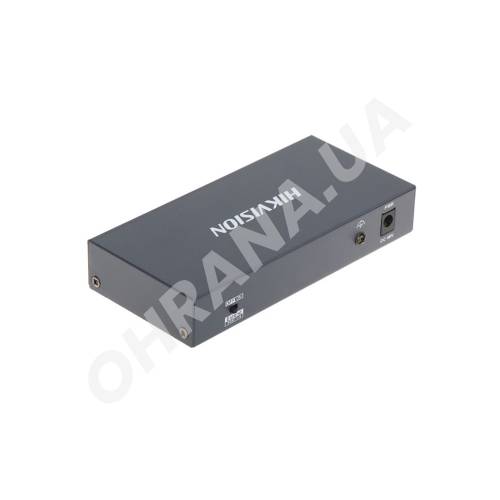 Фото 4-портовий некерований PoE комутатор Hikvision DS-3E0106P-E/M