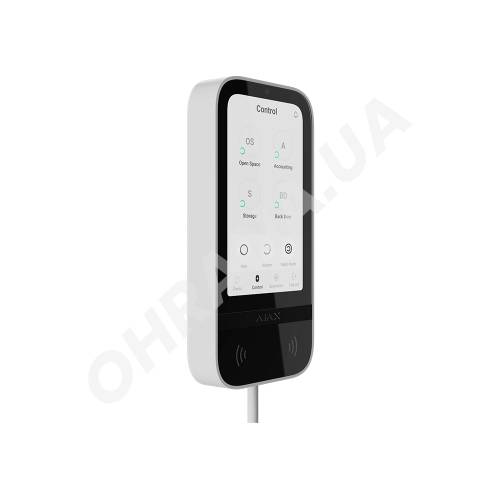 Фото Клавіатура Ajax KeyPad TouchScreen Fibra White