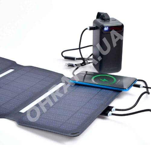 Фото Портативное зарядное устройство солнечная панель VIDEX VSO-F515UU 15 Вт