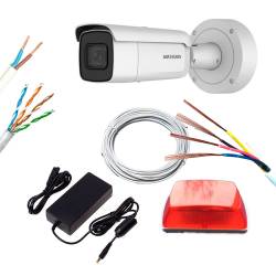 Фото 1 Комплект видеонаблюдения охраны периметра на базе 3 Mp ZOOM камеры DS-2CD2635FWD-IZS (2.8-12 мм) со светоречевым оповещателем