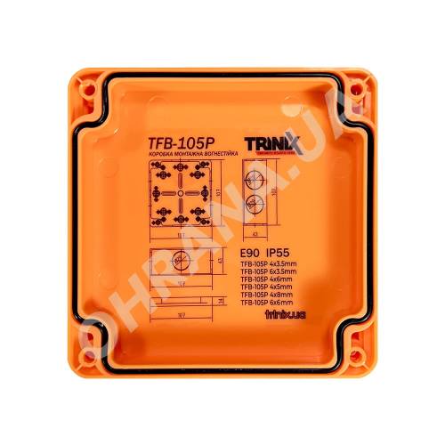 Фото Коробка вогнестійка Trinix TFB-105P 4x3.5