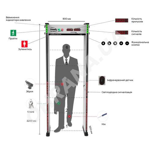 Фото Арочный металлодетектор Trinix TRX-500AMD