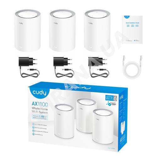 Фото Маршрутизатор Mesh-система WiFi 6 Cudy M1800 (3-Pack)