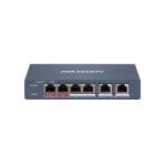 Фото 6-портовий керований PoE комутатор Hikvision DS-3E1106HP-EI